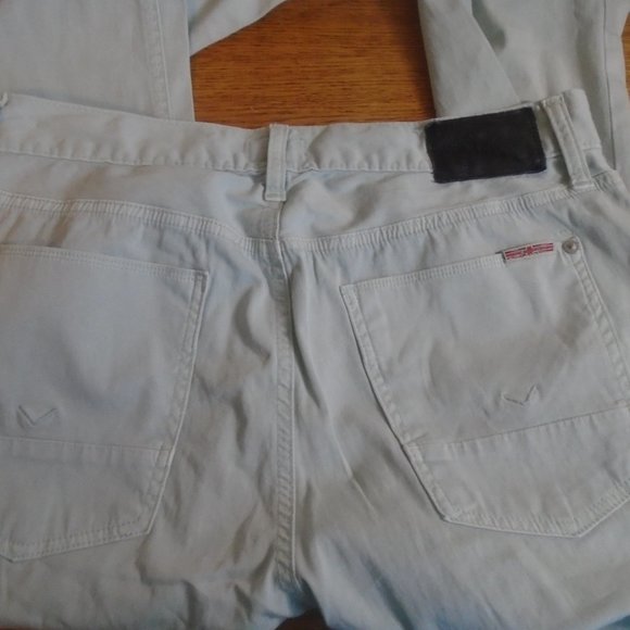 HUDSON BLAKE MENS LIGHT MINT GREEN SLIM FIT STRAIGHT LEG  PANTS SIZE 32 - Picture 4 of 7